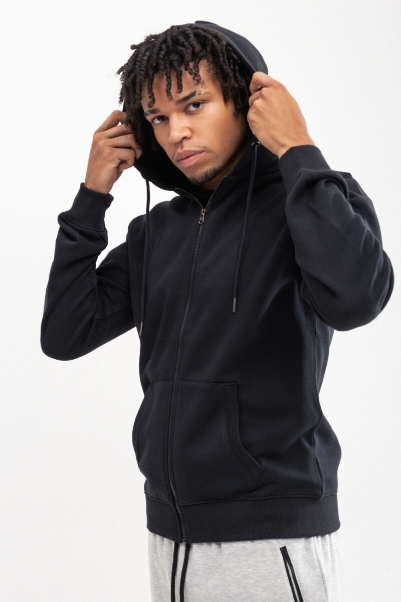 Campera de felpa Madrid Negro