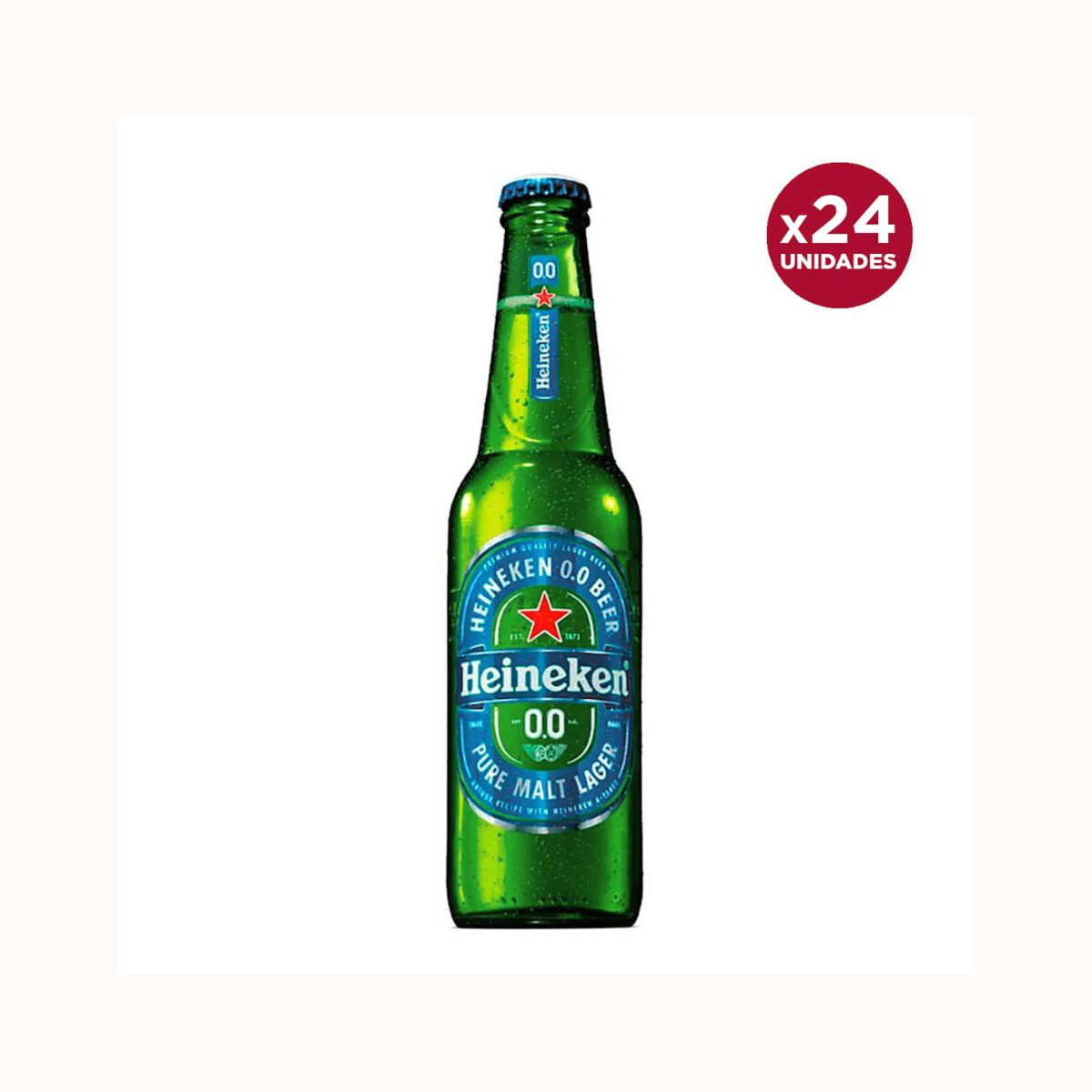 Cerveza Heineken Long Neck 0.0 24 unidades - 330 ml 