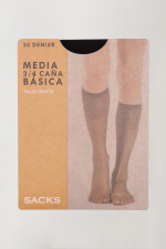 Medias 3/4 de lycra para pantalôn Negro