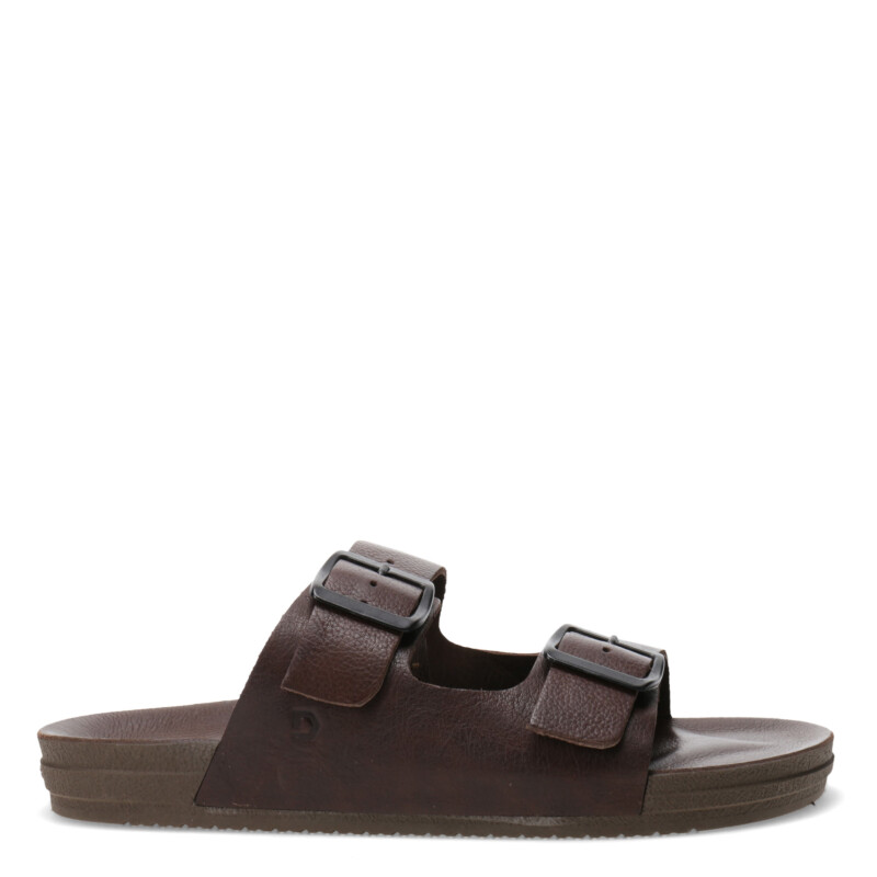 Sandalias de Hombre Democrata CERE con doble hebilla Marrón Café