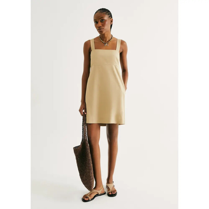 VESTIDO FEM BEGE CLARO
