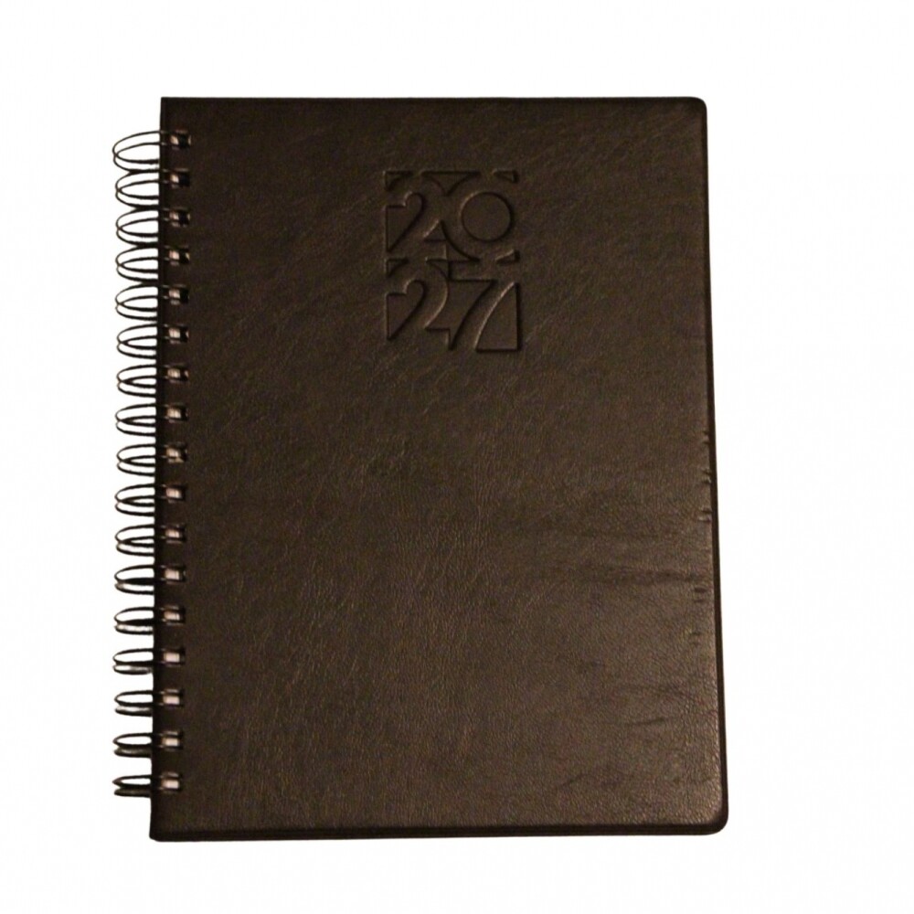 AGENDA ABEZETA 269 SETTIMANALE CON RULO TAPA MARRON OSCURO