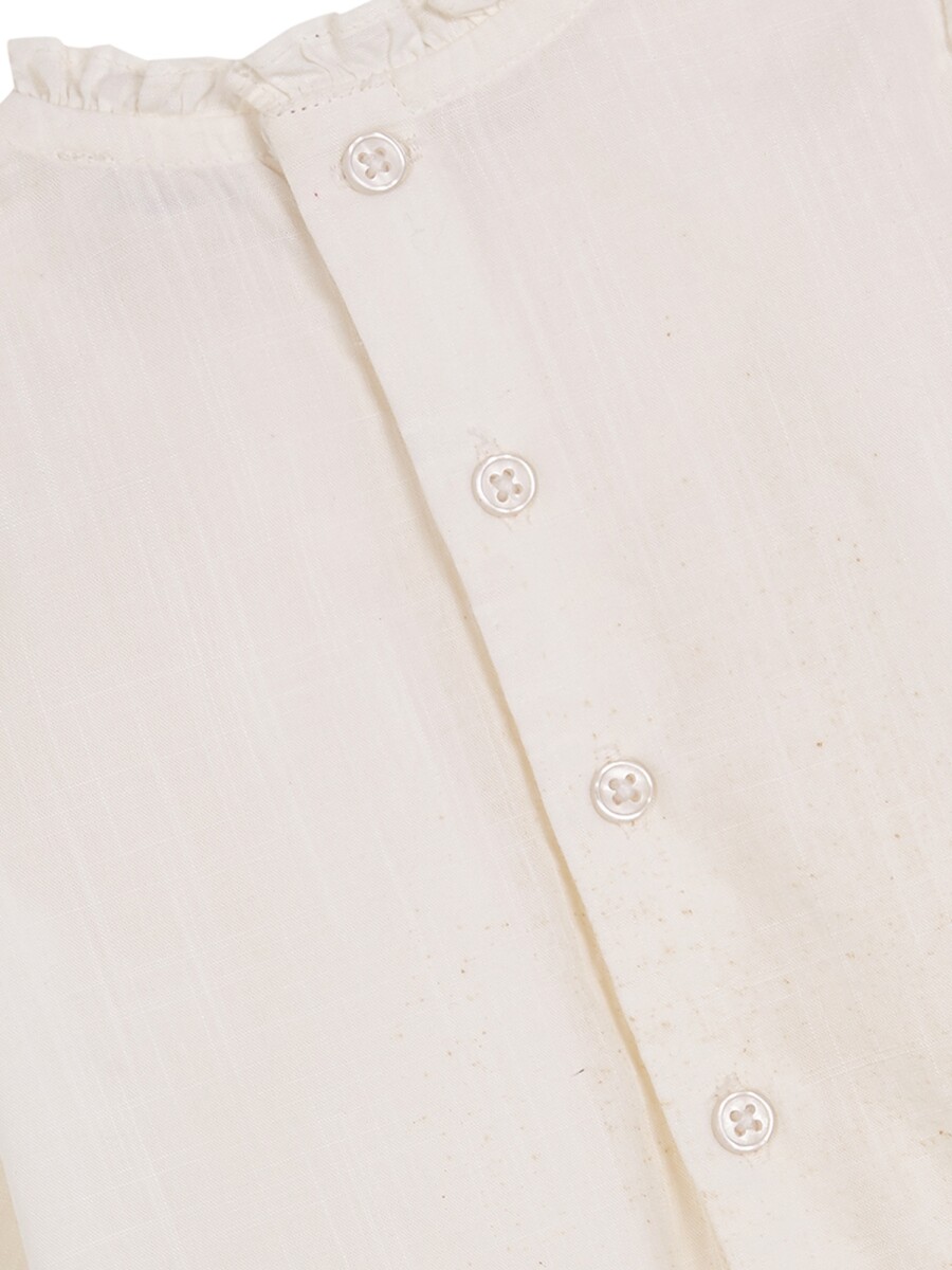 Camisa Body Con Cuello Blanco Roto