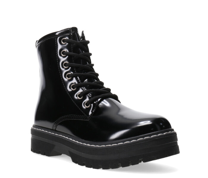 Botas de Niña MINI Miss Carol LEAVEN acordonada Negro (Charol)