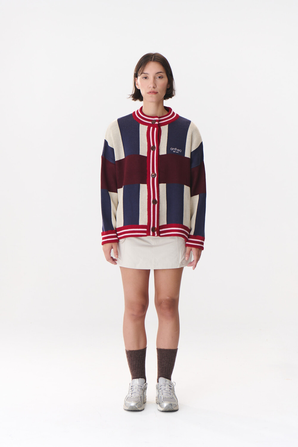 Cardigan Glory Print Azul