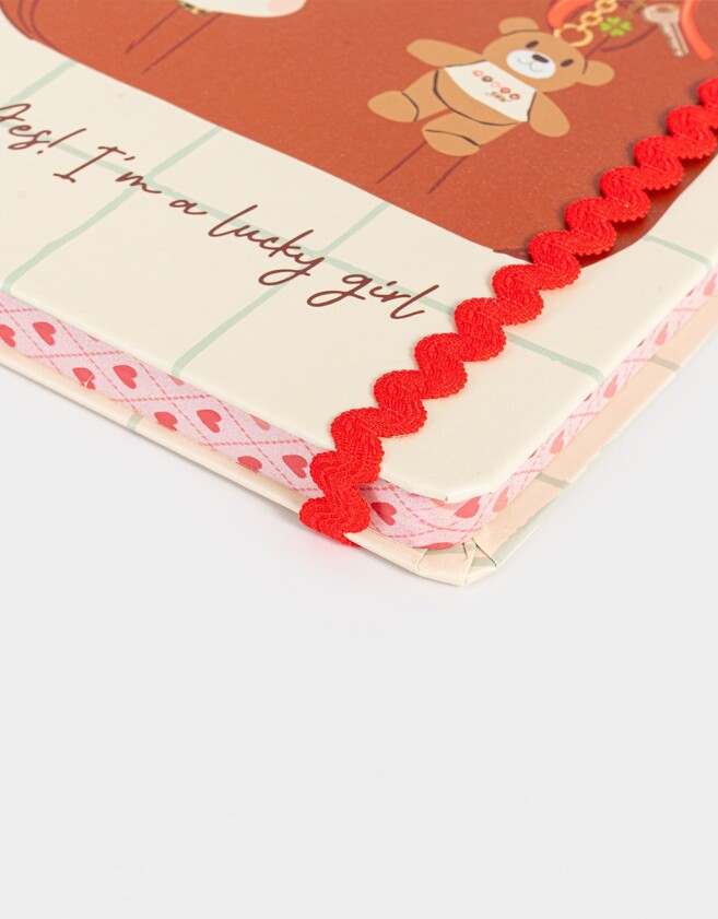 Anotadores Cuadernos y Memos Cuaderno A5 Con Charm Gatito - Combinacion Multicolor