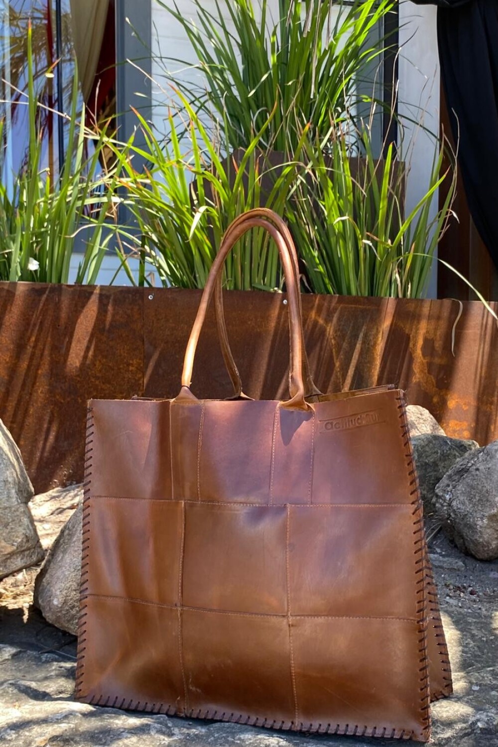 Leather Tote Bag Chocolate