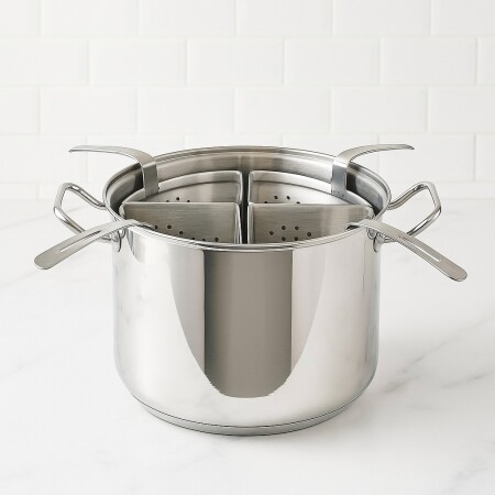 Olla Pastera Tramontina Profesional 30cm 13,5 lts 4 Cestos PLATEADO