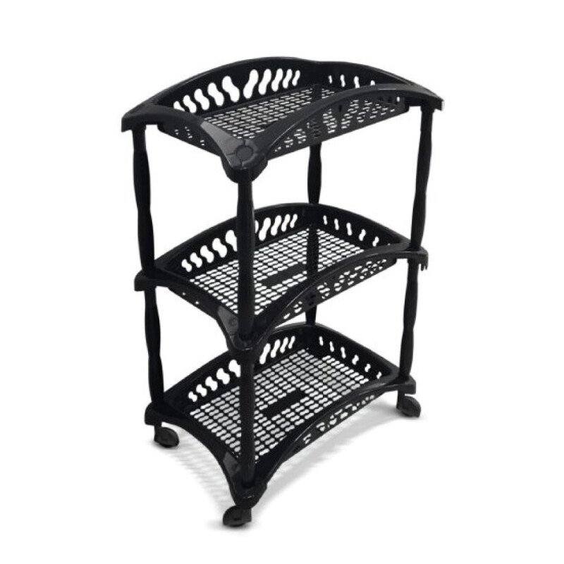 Estantería frutero carro 3 estantes NEGRO