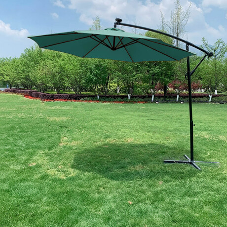 Sombrilla Jardín Exterior Impermeable Banana 3mt Verde