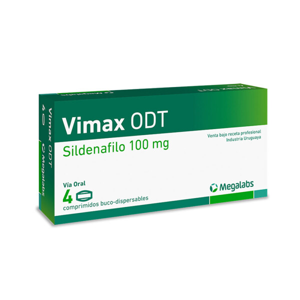Vimax ODT 100 mg 4 Comprimidos Bucodispersables - Megalabs Vimax ODT 100 mg 4 Comprimidos Bucodispersables - Megalabs