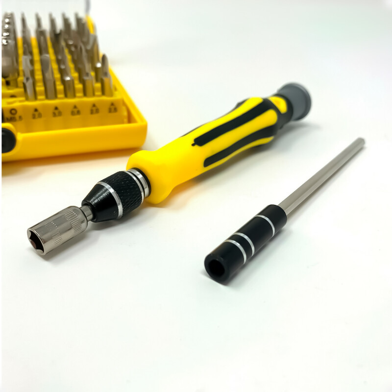 Kit Destornillador de Celular PC Consolas de 45 piezas en 1 con Pinza y Extensor Kit Destornillador de Celular PC Consolas de 45 piezas en 1 con Pinza y Extensor