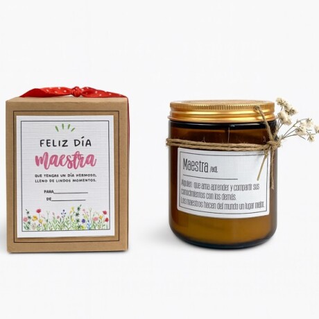 Vela aromática “Feliz Día Maestra” Vela aromática “Feliz Día Maestra”