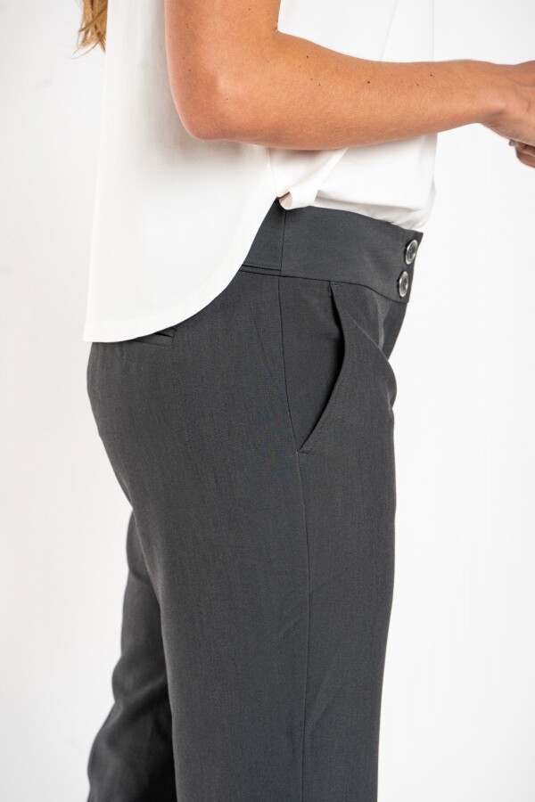 Pantalón Bengalina Recto Línea E.*- Gris Melange