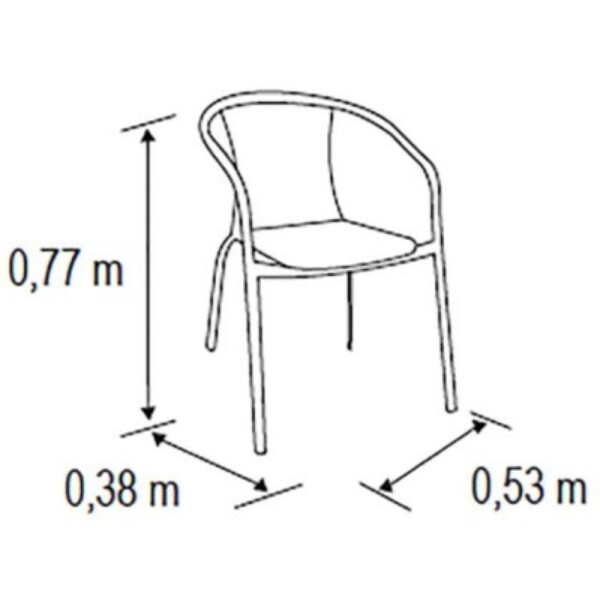SILLA DE METAL Y RATAN PVC - BEIGE/NEGRO SILLA DE METAL Y RATAN PVC - BEIGE/NEGRO
