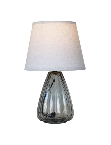 LAMPARA DE MESA VIDRIO D20x33CM GRIS LAMPARA DE MESA VIDRIO D20x33CM GRIS