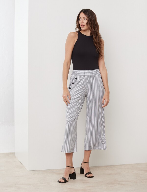 Pantalon Stripes BLANCO/NEGRO