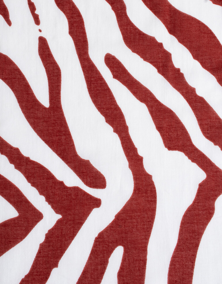 Pashminas Pashmina Algodón Animal Print - Rojo Burdeaux