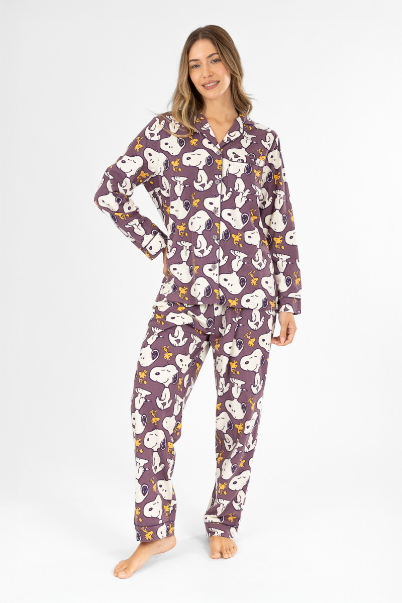 Pijama purple sn americano - Lila 