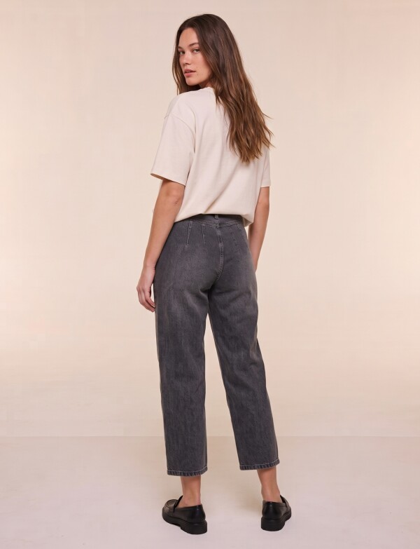 Jean Crop Wide Leg NEGRO