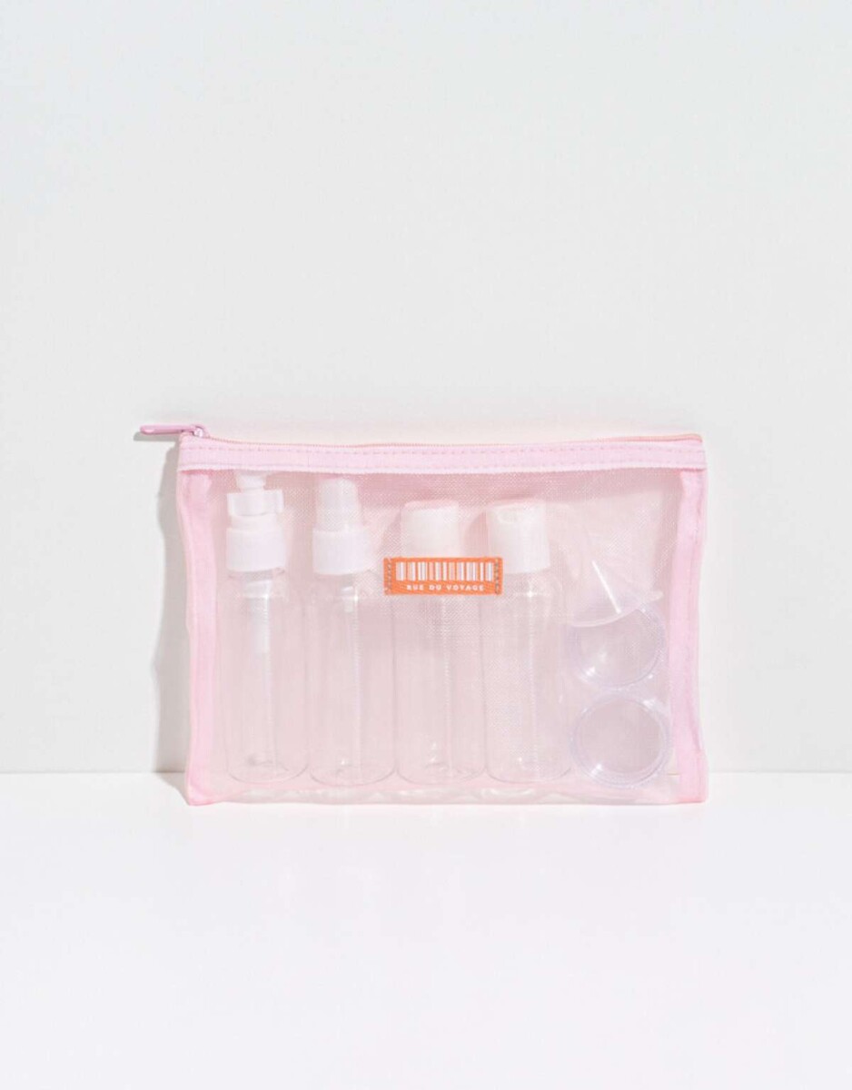 Set De Botellas De Viaje - Rosa Claro 