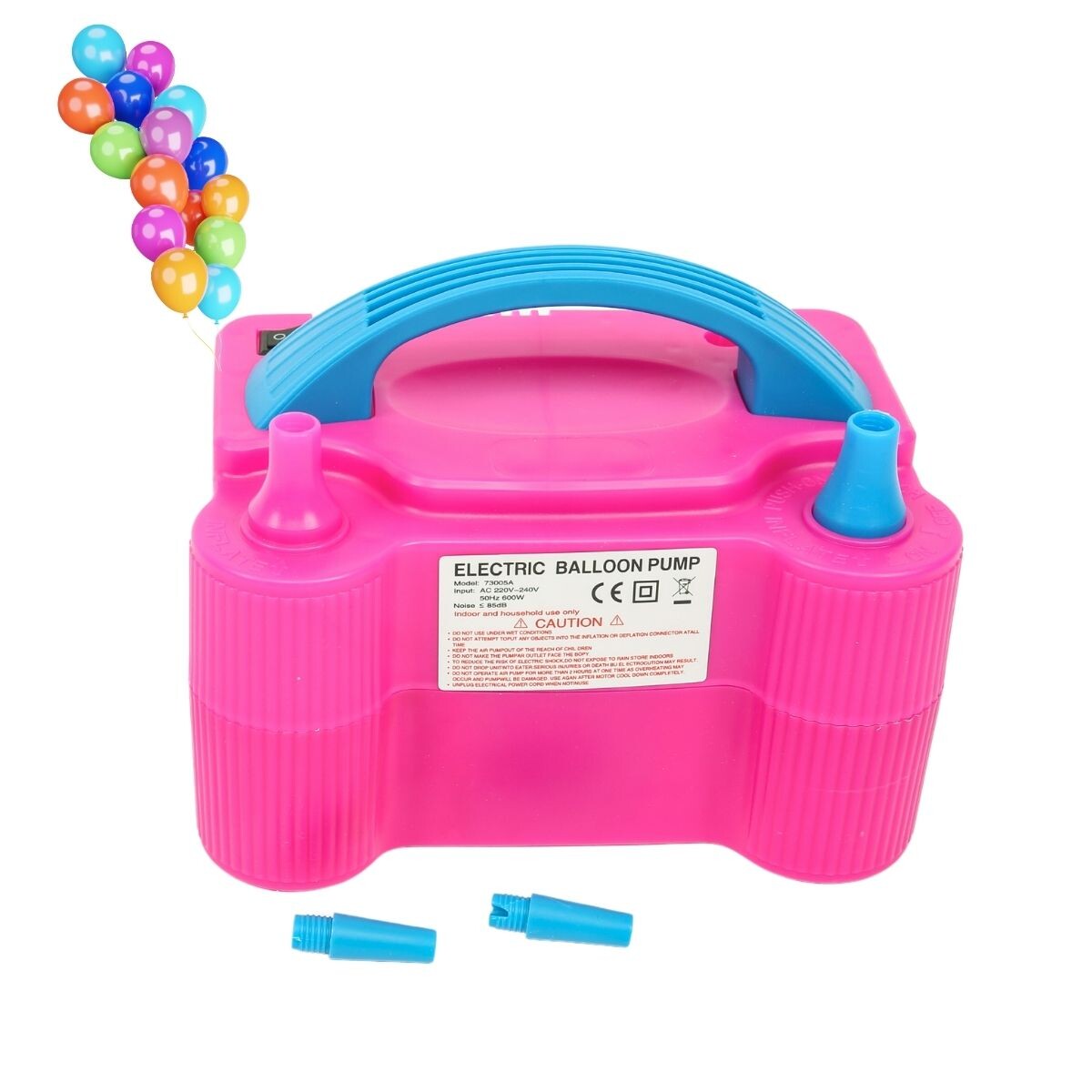 Inflador De Globos Electrico Bomba Eléctrica Fiesta Cotillon Automático 600w Con 2 Inyectores Imback 