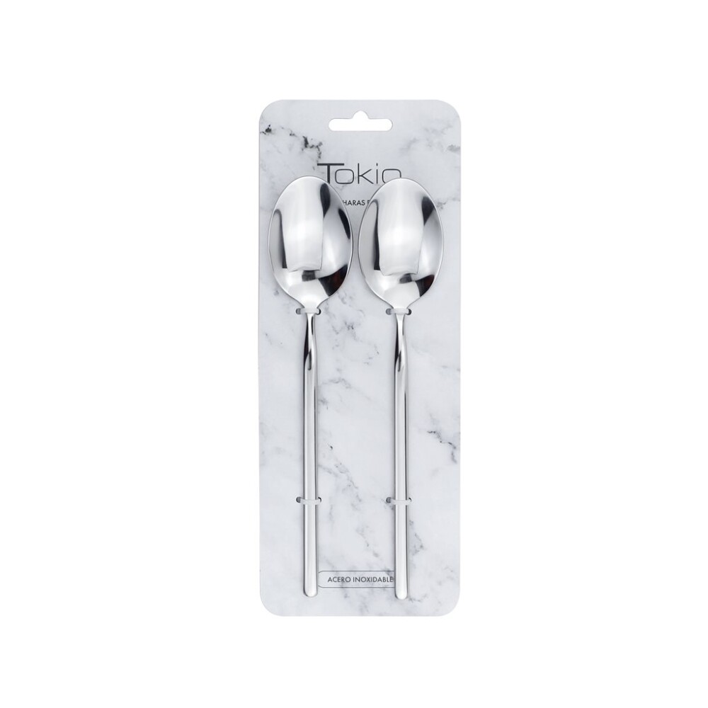 Set 2 Cucharas de Mesa Selecta Tokio 20,7 cm Acero Inoxidable SET X2 CUCHARA DE MESA 20.7CM ACERO TOKIO