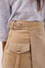 Falda Sur Leather Beige