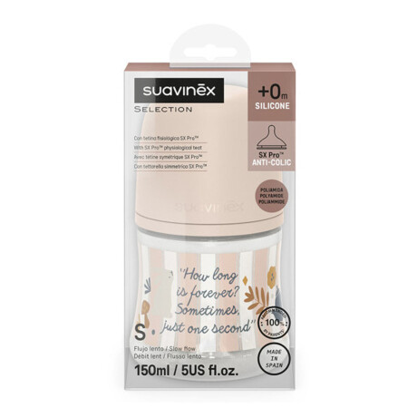 Mamadera Suavinex Bebés +0M 150Ml Tetina Fisio SX PRO Wonder Rosa