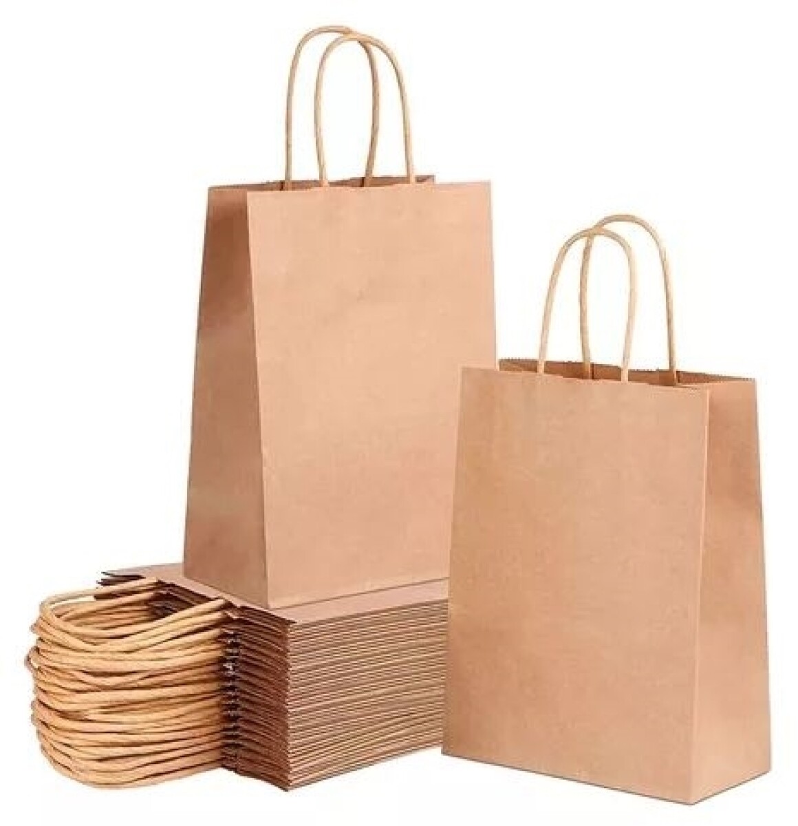 Bolsa Kraft con Asa x12 - Grande 