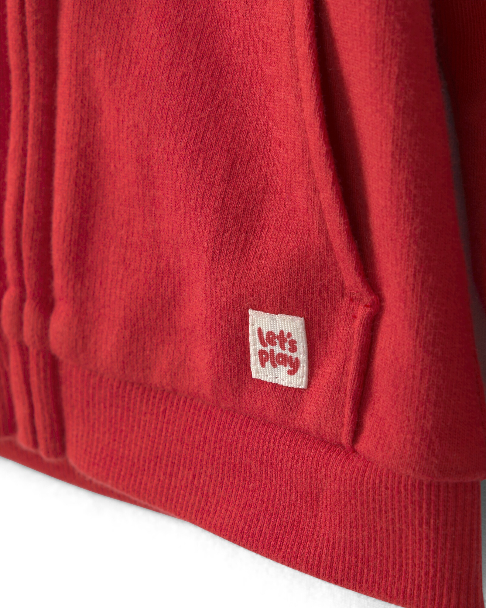 Campera de algodón, roja, con capucha Campera de algodón, roja, con capucha