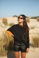 SHORT COURO SS25 Negro