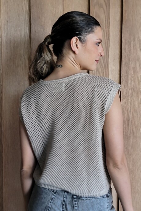 Musculosa Pesca Beige