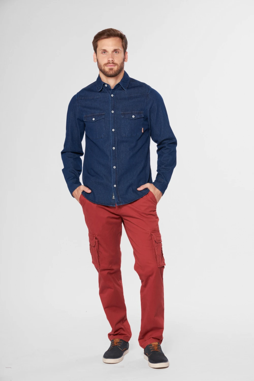PANTALÓN CARGO SPANDEX Terracota