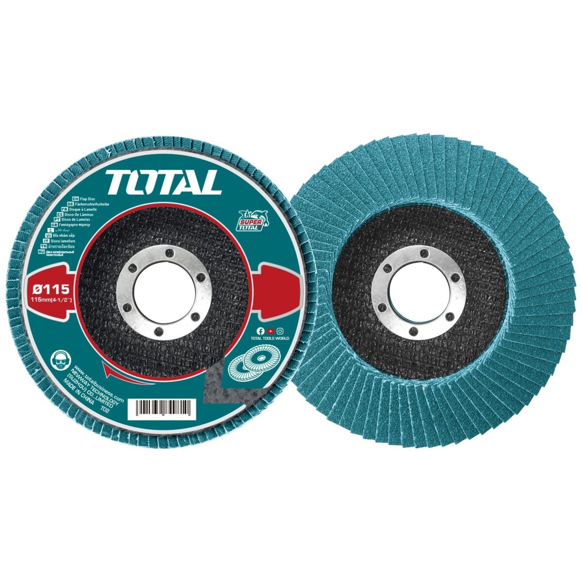 Disco Flap para Amoladora 4.1/2" Grano 80 Acero Inoxidable Total 
