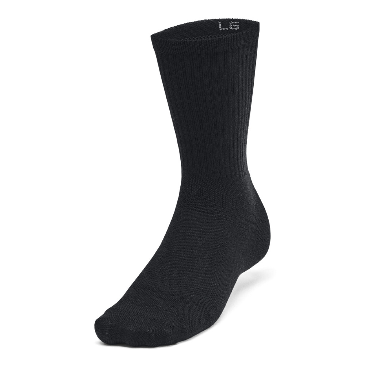 UA Essential 6pk Crew-WHT - BLK-001 