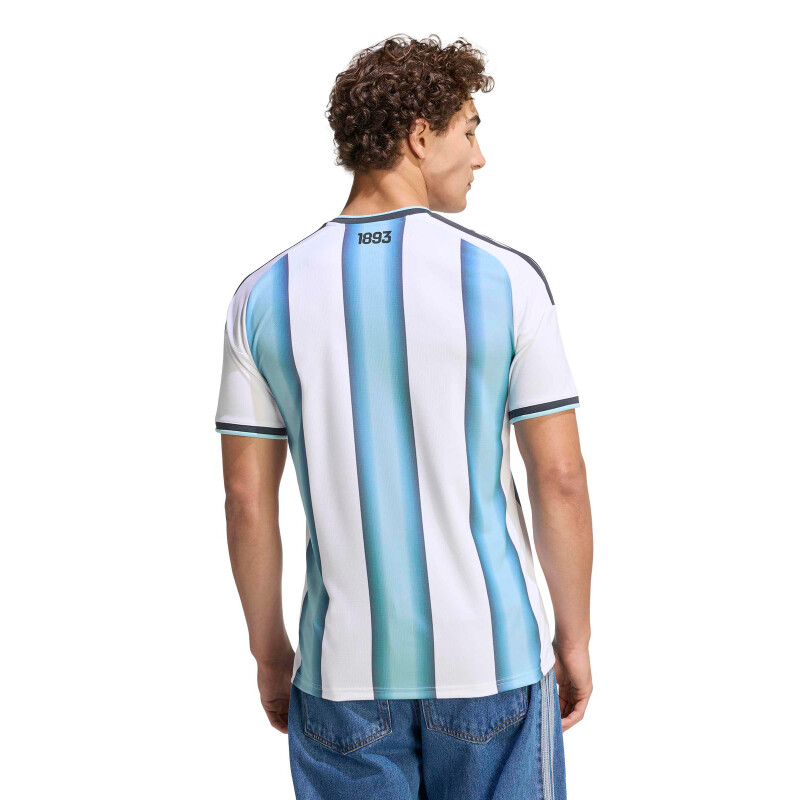 Camisetas Adidas Argentina Afa Home Masculino Blanco - Celeste