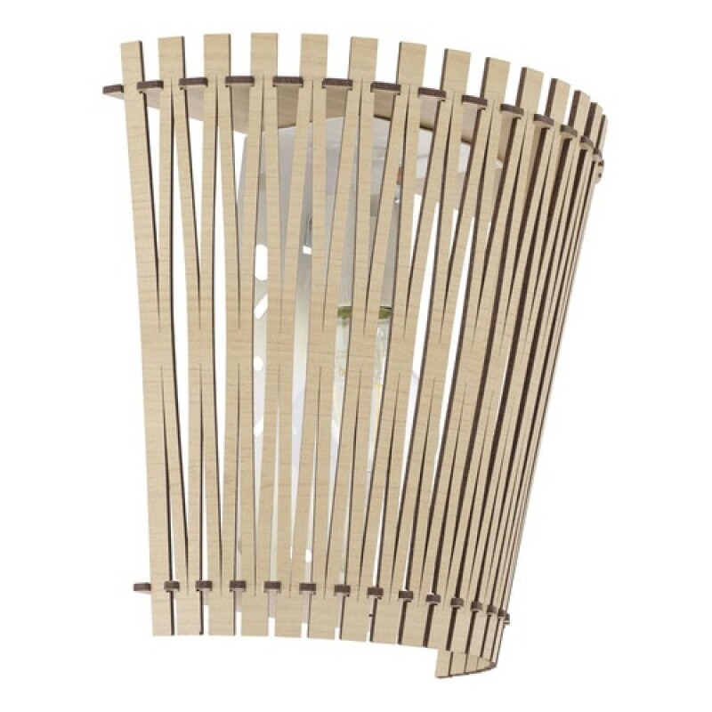 Lámpara aplique de pared en madera Eglo Sendero Beige