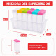 Especiero 6 Frascos con tapa de colores TRANSPARENTE