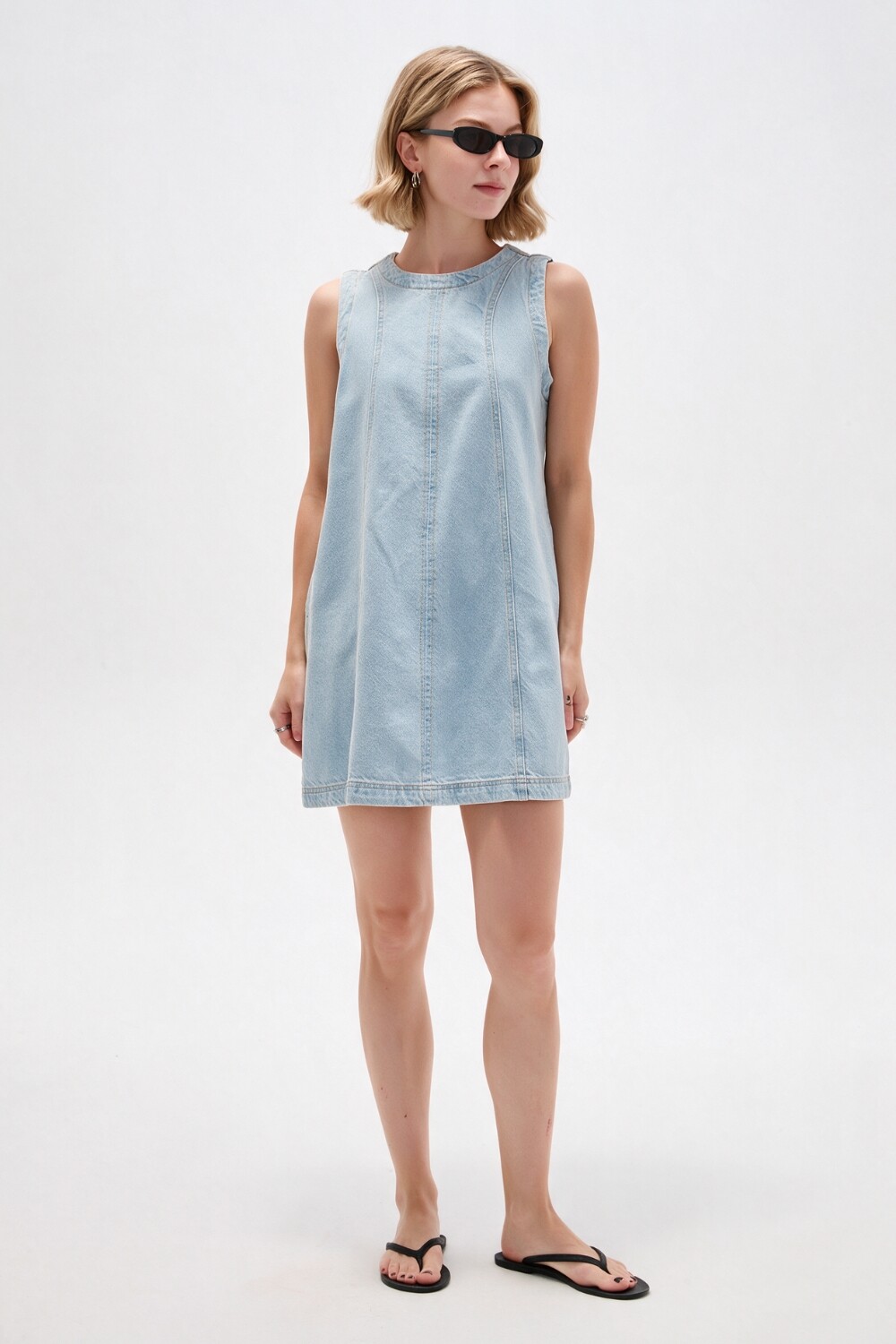 Vestido Aurei Celeste Claro