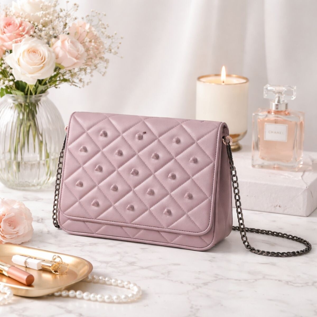 DECORACION POUCH Rosa 