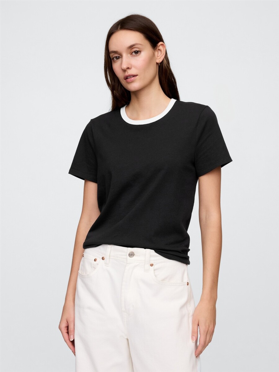 Remera Básica Cuello Redondo Mujer - Moonless Night 