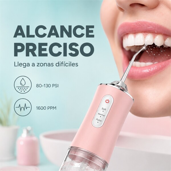 Irrigador Limpiador Oral Bucal Dental Brackets Profesional Rosa