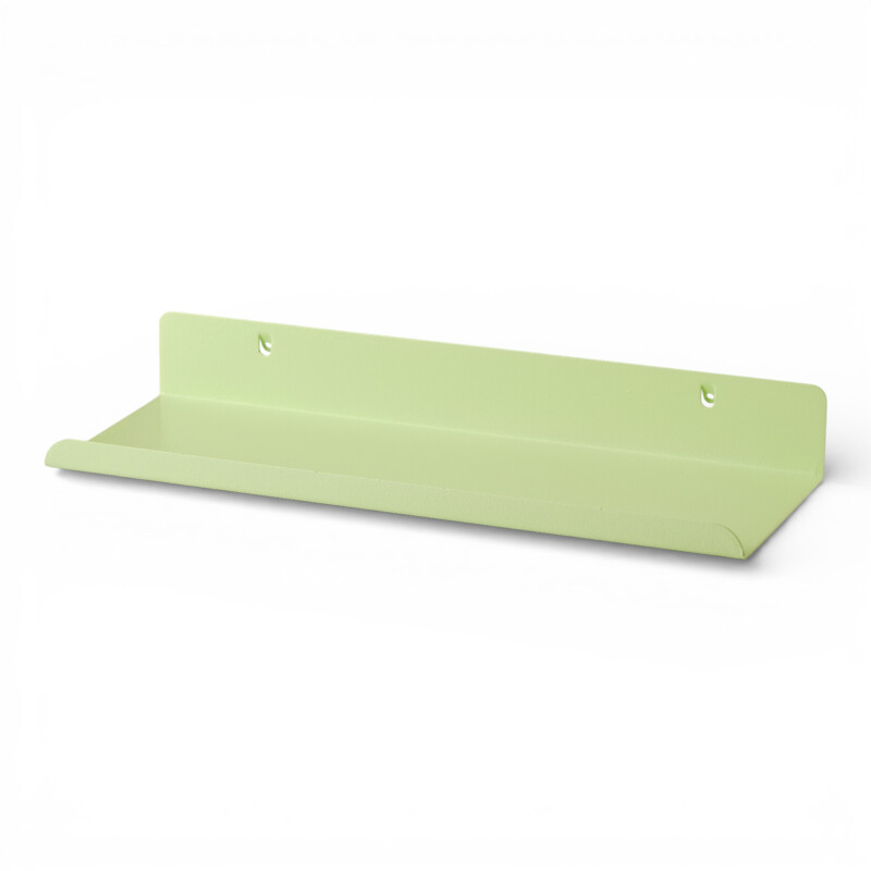 Estante organizador grande con borde para panel perforado pegboard metálico Verde