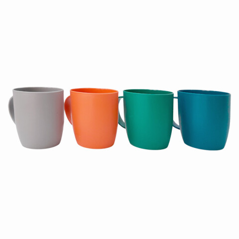 Taza plástica c/ asa 4 colores Taza Plástica C/ Asa 4 Colores