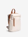 Mochilas Urbanas Mochila Con Cierre Y Bolsillos - Blanco Crema