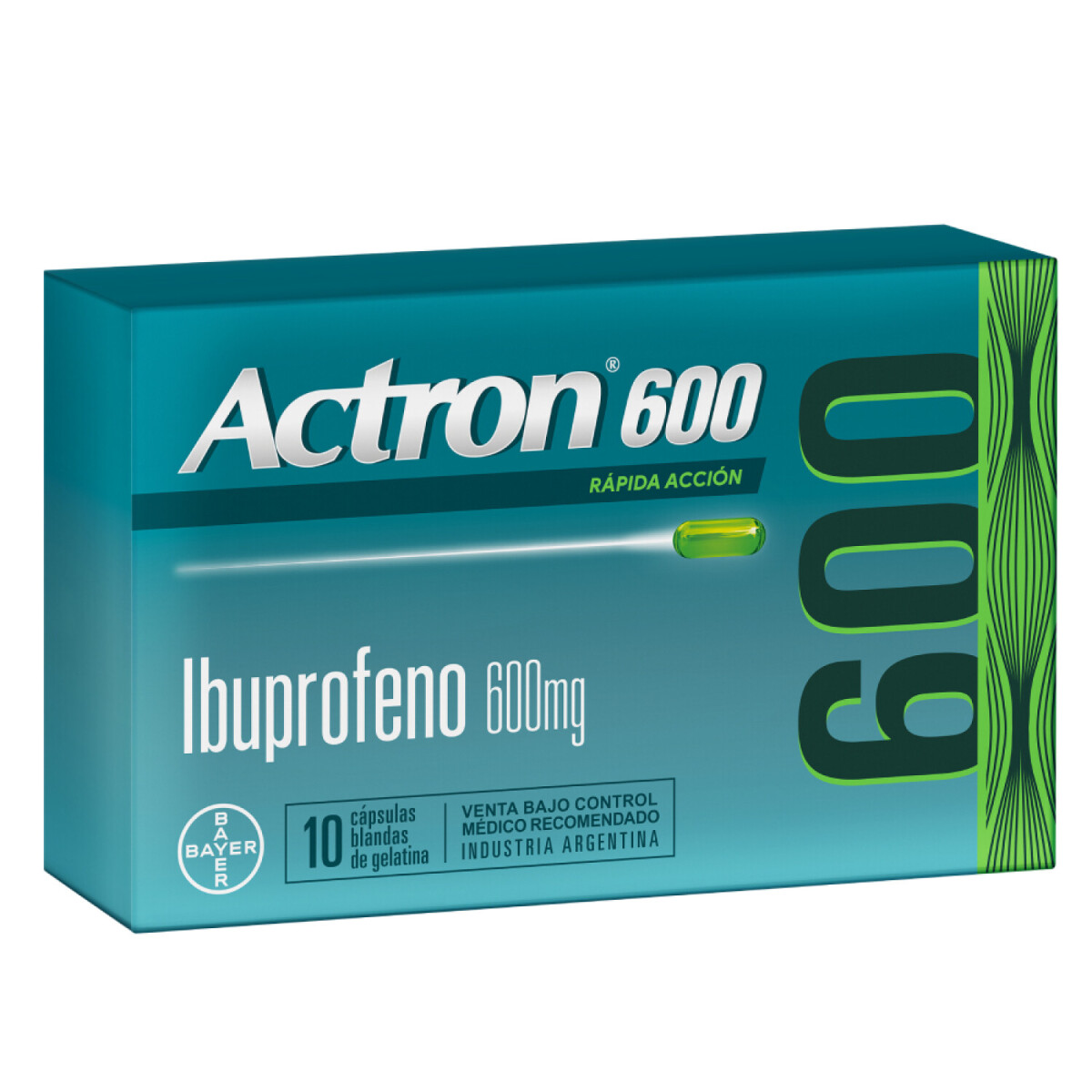 Actron 600mg x 10 cáps. blandas 