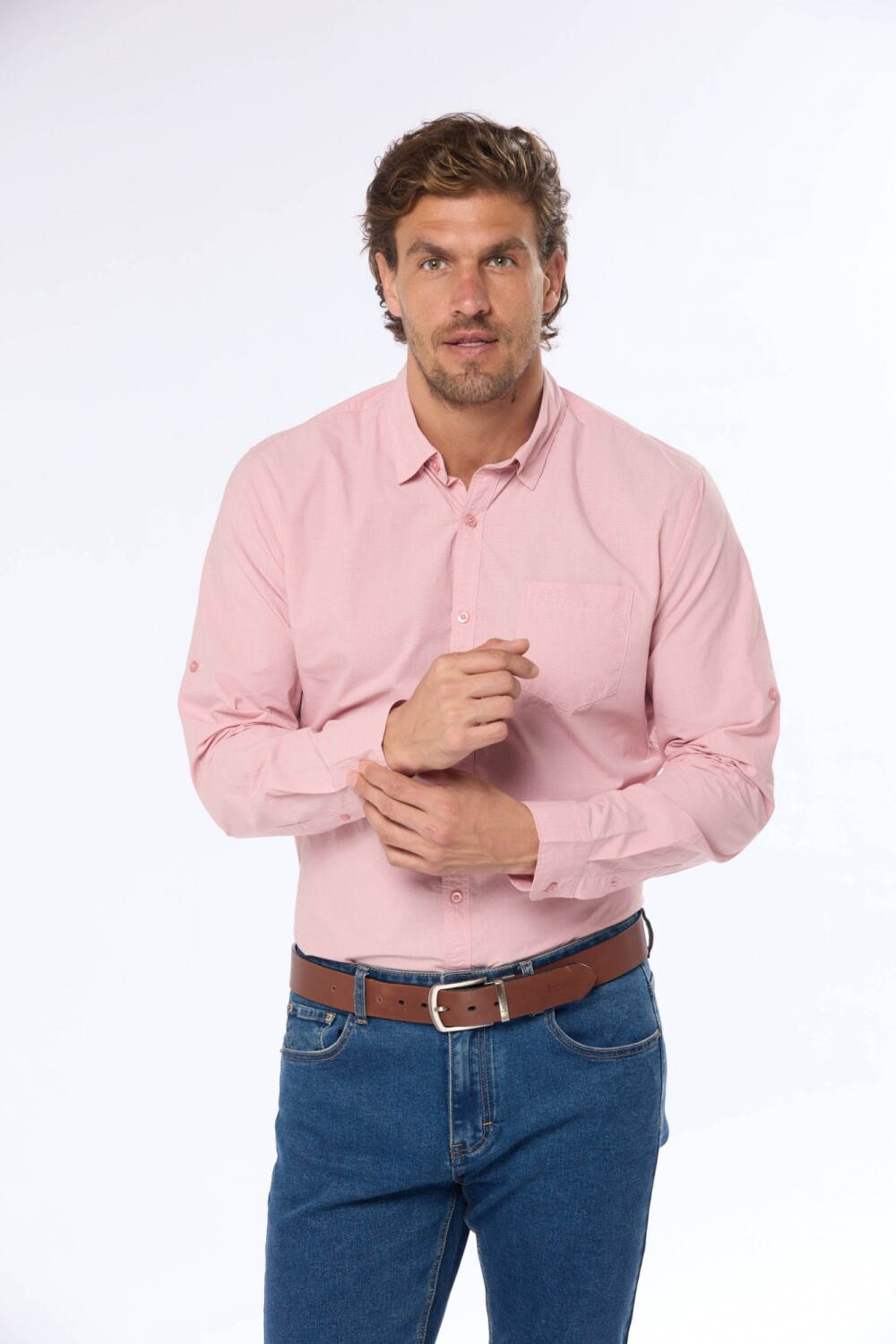 CAMISA A CUADROS Rosa