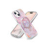 Protector iPhone 15 diseño mármol con soporte color rosa Protector Iphone 15 Diseño Mármol Con Soporte Color Rosa