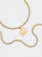 Set De Collares Cortos Colgante De Elefante blanco